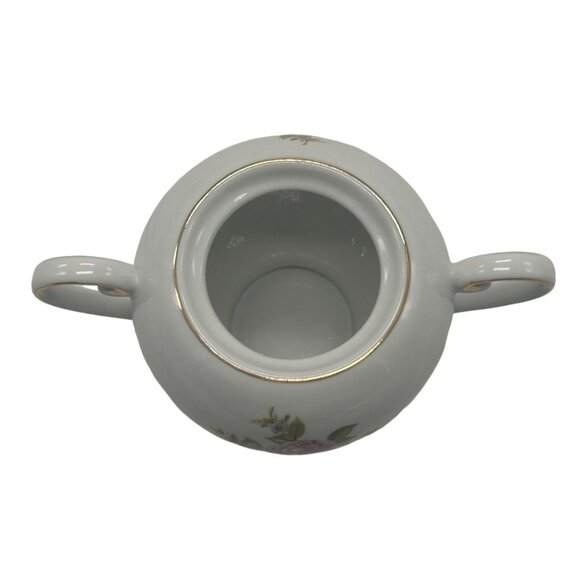 VTG Old Foley HARMONY ROSE Cream & Sugar Set Floral Design Gold Trim Bone China - Picture 10 of 12